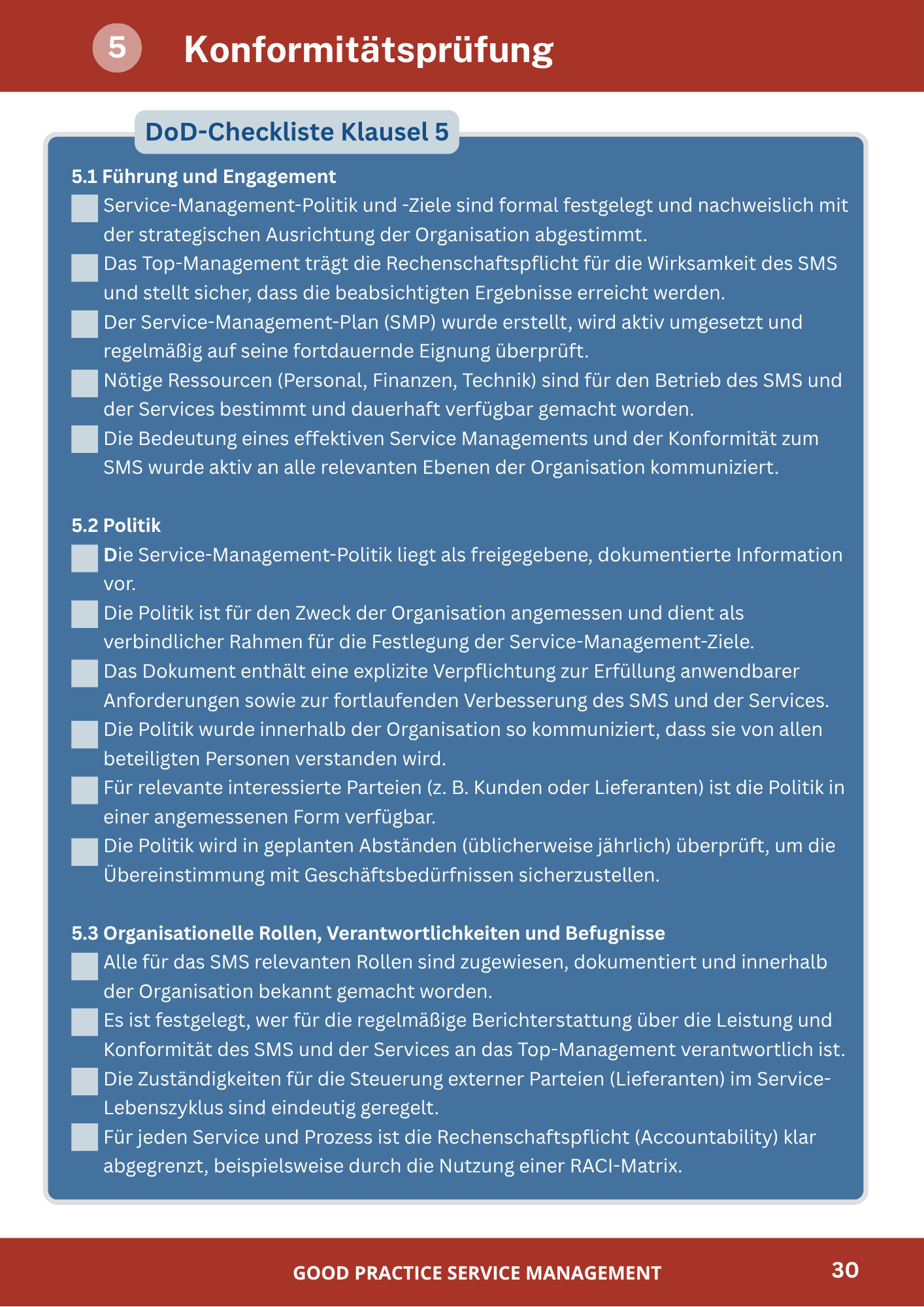 Workbook ISO 20000 - Good Practice Service Management