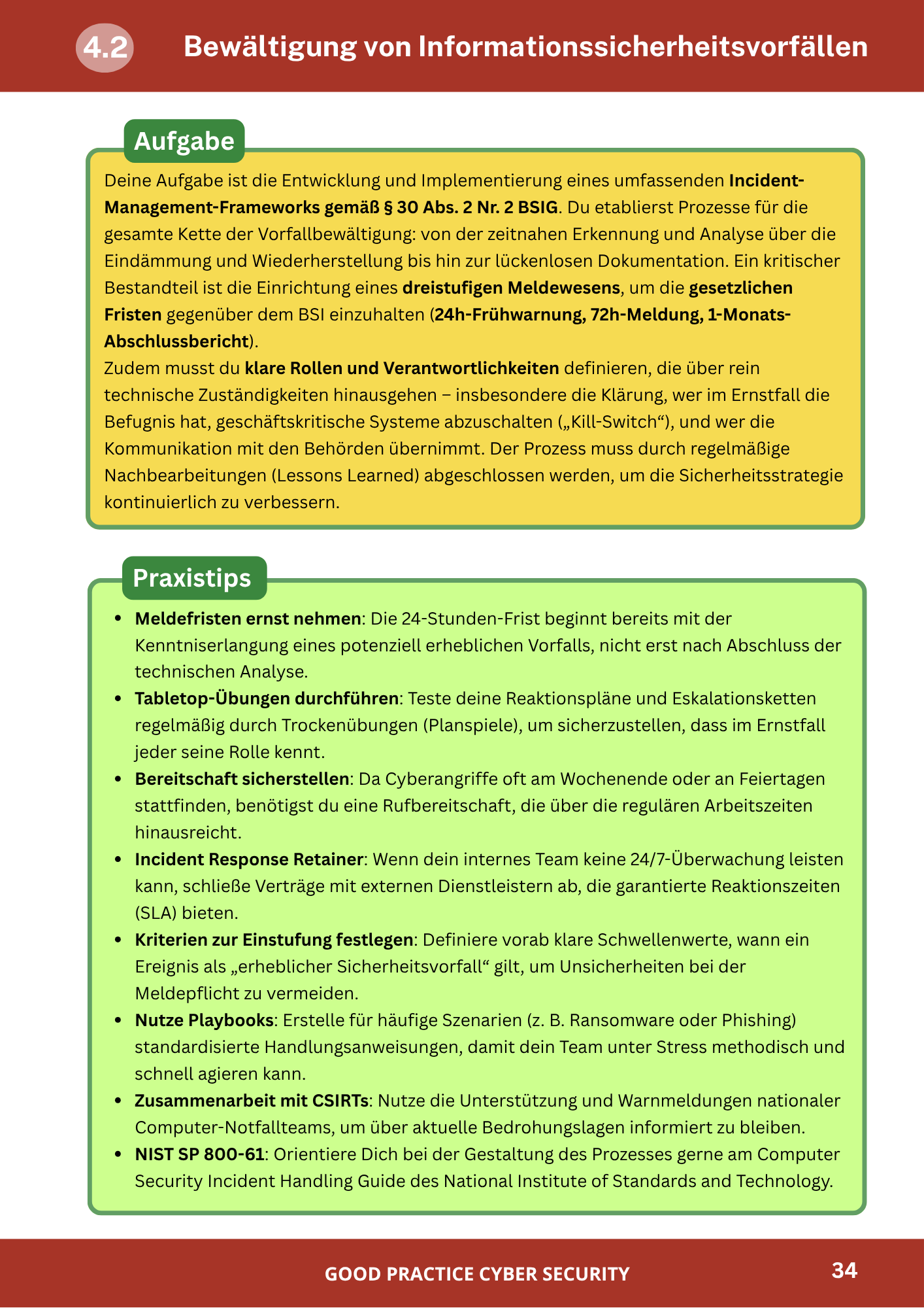 Workbook NIS-2 – Good Practice Cyber Security
